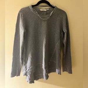 Wilt asymmetrical distressed long sleeve T- small